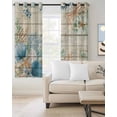 thumbnail image 2 of Beige Beach Coastal Blackout Curtains for Bedroom Living Room Darkening Curtains 54 Inch Long Summer Nautical Coral Shell Botanical Vintage Short Curtain for Small Window Treatment Drapes 52"x54"x2, 2 of 9