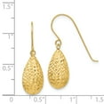 thumbnail image 2 of Beautiful 14k Puff Teardrop Earrings, 2 of 2