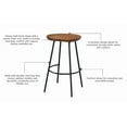 thumbnail image 3 of LuXeo Milano 29" Solid Wood Barstool with Black Steel Legs in Walnut (Set of 2), 3 of 12
