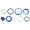 Blue, variant on M Buder Mountain Bike Bearing Headset Aluminum Alloy 44mm 55mm for Cone and Straight Tube Fork Replacement Parts, Black