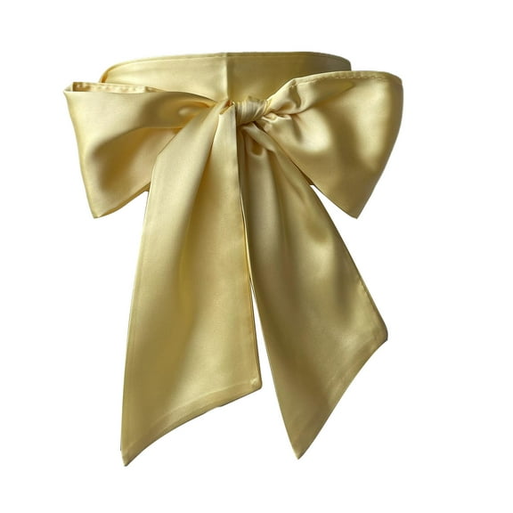 RUISINERY Ribbon Waistband Wide Belt Women's Dress Bowknot Sash Corset Belt for Weddings and Parties 250cm Long Solid Color