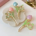 thumbnail image 6 of dianhelloya Flower Hair Claw Clip Non Slip Strong Hold Women Girls Long Thick Thin Curly Hair Clamp, 6 of 7