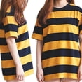 thumbnail image 6 of Women's Striped Round Collar Loose Half Sleeve T-Shirt Casual Blouse Tops, 6 of 7