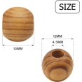thumbnail image 3 of Natural Wooden Beads, 200 Pieces 12mm Diameter Round Loose Spacer Beads Large Hole (4.5mm) Wooden Craft Beads with Beautiful Grain for DIY Handmade Decorations, 3 of 7
