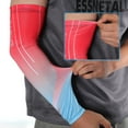 thumbnail image 3 of Unique Bargains 1 Pair Perspiration Wicking Arm Sleeves for Outdoor Arm Cover Red Blue, 3 of 5