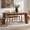 Rustic Brown, variant on Finmind 47-inch Round Dining Table for 4-6 People, Farmhouse Kitchen Table with Sturdy Base, Circle Dinner Table for Dining Room, Kitchen, Black