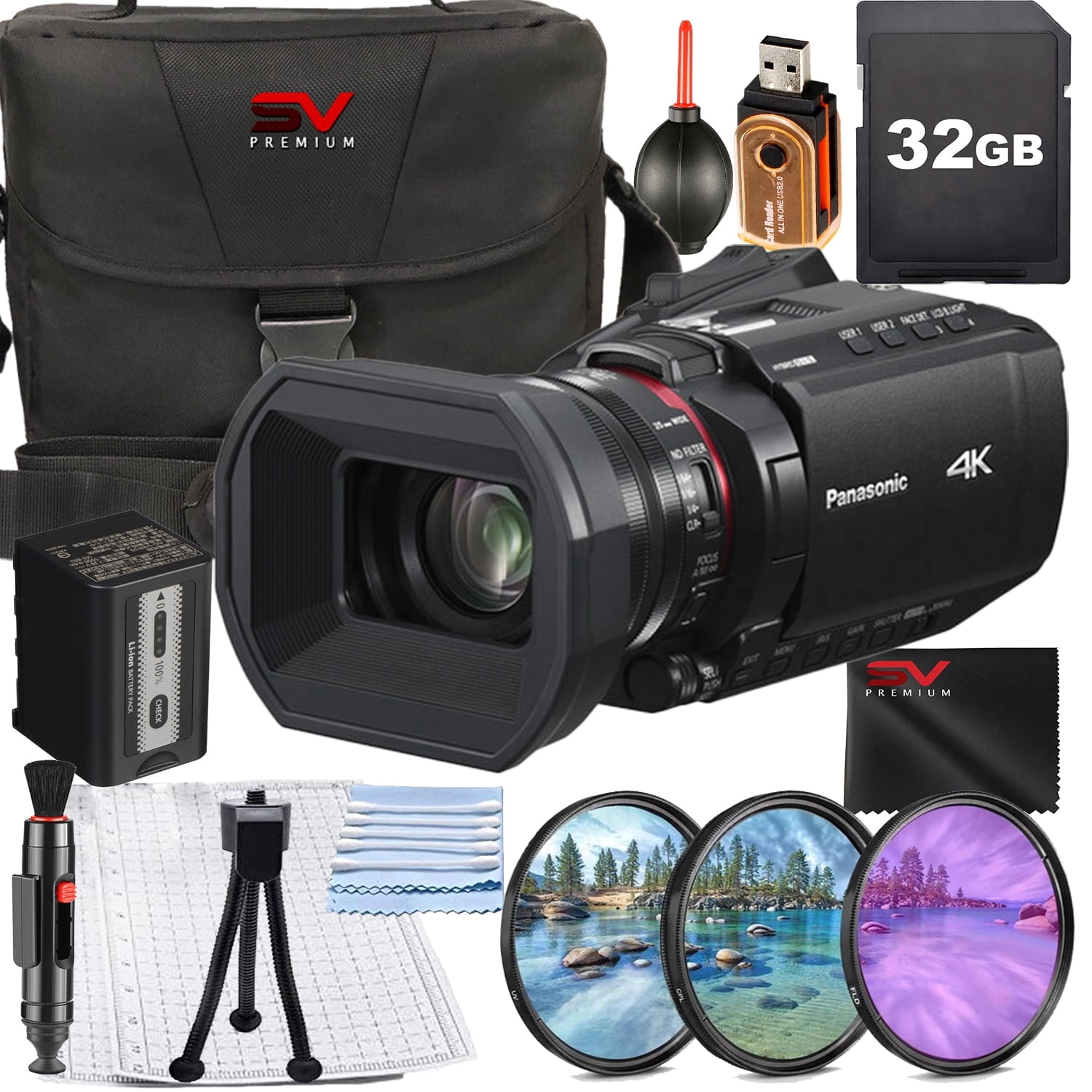 Panasonic 4K Video Camera AG-CX350 + Photography Bundle with 256GB