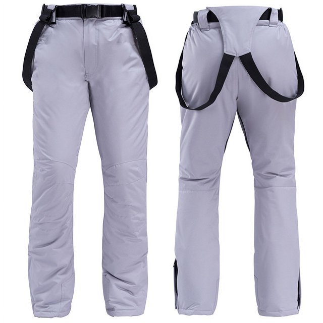 Pantalones de esquí de una sola tabla, pantalones de esquí de doble tabla, pantalones de esquí con correa gruesa y cálidos para hombres y mujeres