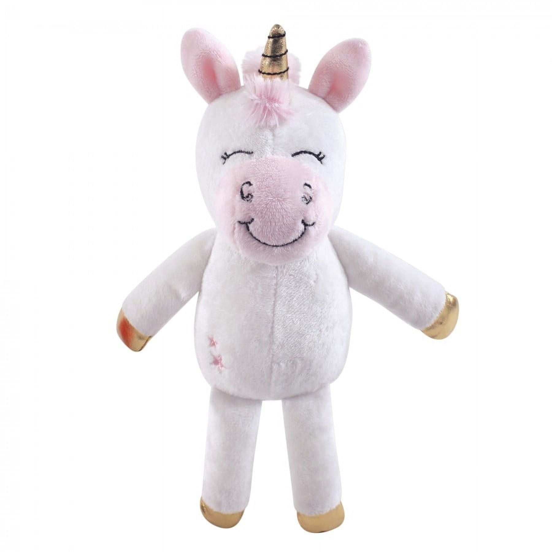 Hudson Baby Infant Girl Plush Blanket with Toy, Pink Unicorn Toy, One Size