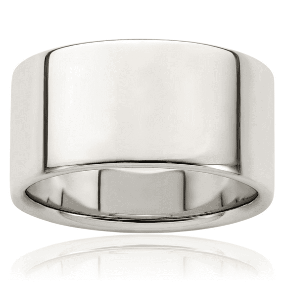 925 Sterling Silver 10mm Plain Classic Wedding Band Ring