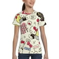 thumbnail image 5 of Hello Kitty T Shirts For Girls Boys, 3d Print Cartoon Graphics T Shirt, Youth Crewneck T-Shirt, Unisex Short Sleeve Top Tees Age 4-16 Years, 5 of 7