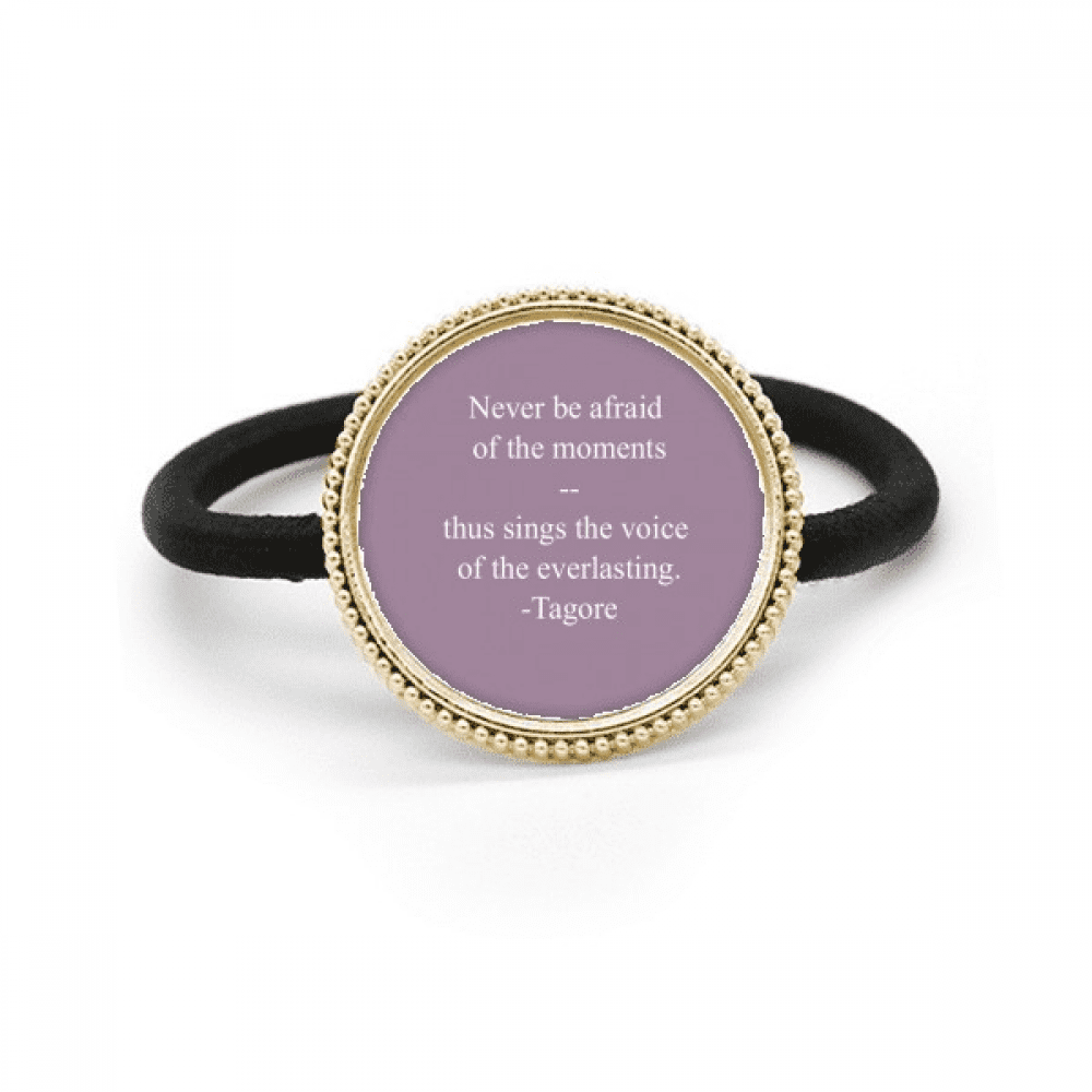 Qoutes Healing Sentences Living Good Happiness Silver Metal Hair Tie