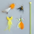thumbnail image 3 of Cat Wand Toy Retractable: Fake Feather Cat Stick Toy Teaser Toy with 4 Refills, 3 of 6