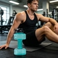 thumbnail image 6 of Dumbbell Water Bottle 2.2L – Portable Gym & Fitness Sports Bottle for Workout Hydration, See-Through Design - Green, 6 of 6