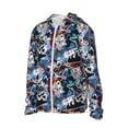 thumbnail image 3 of Goofa colorful snow board Printed Women's UPF 50+ Sun Protection Hoodie Jacket Lightweight Long Sleeve Sun Shirt for Women with Pocket Hiking Outdoor-Large, 3 of 9