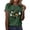 Z33-Green, variant on Women Graphic T-Shirt, Ladies Crew Neck Blouse, Tiny Ghost Skull Print Autumn Daily Wear