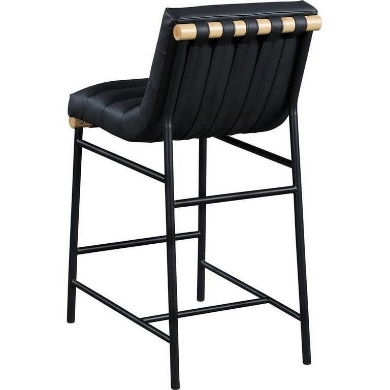 Meridian Furniture Burke Black Faux Leather Counter Stool