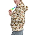 thumbnail image 2 of Sikiie Colorful Roosters Women's Casual Hoodies Long Sleeve Lightweight Pullover Tops Loose Sweatshirt-Large, 2 of 7