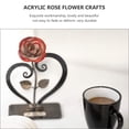 thumbnail image 5 of Adorno de flor de rosa para el Día de San Valentín, soporte de exhibición de rosas acrílicas en forma de corazón, mesa de tocador, adorno de rosas para decoración del hogar, 5 of 5