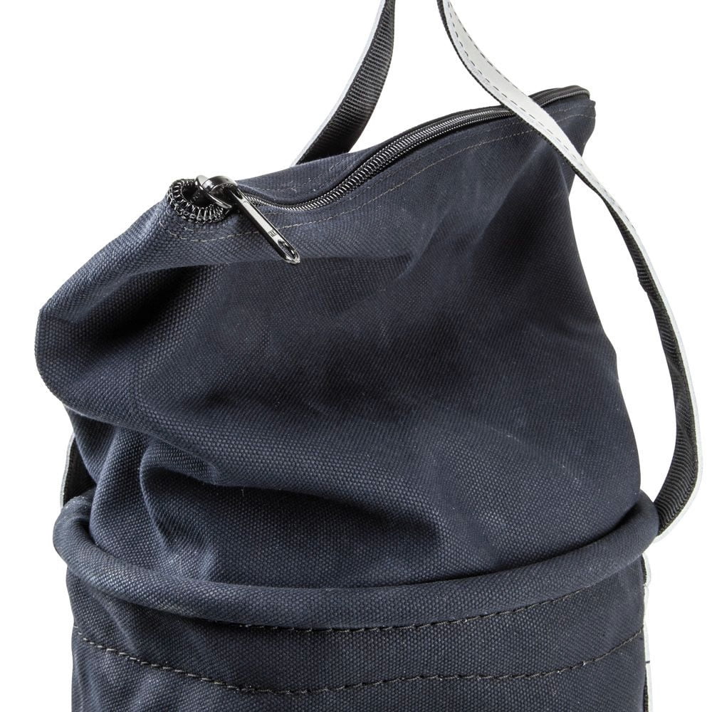 Klein Tools 5104CLRFR 12 in. Flame-Resistant Top Closing Canvas Bucket - Black