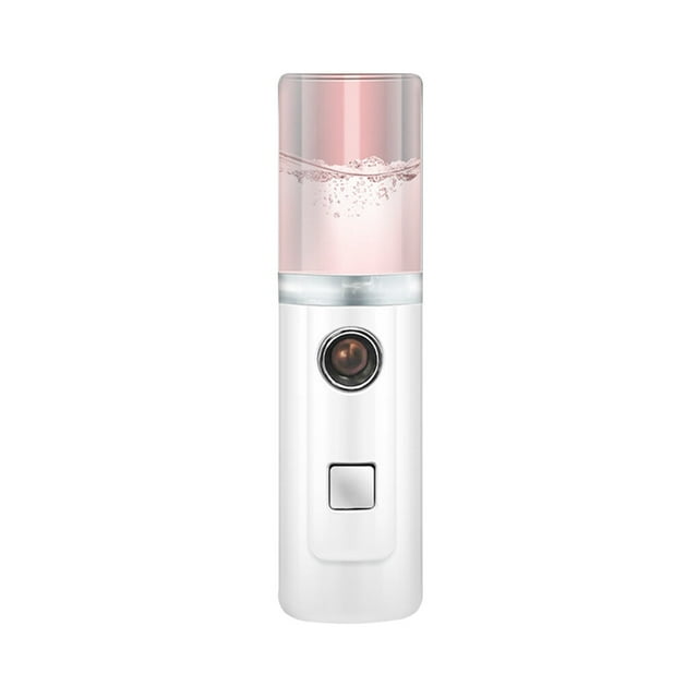 Wisewang Handheld Face Humidifier 30ml Capacity USB Charging Facial Steamer Spray Water Mist Diffuser Portable Face Humidifier pink 1Set