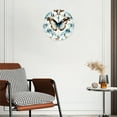 thumbnail image 3 of Battery Operated Analog Wall Clocks Non-Ticking Silent Modern Clock Decorative for Home,Office-Seamless Pattern With Watercolor Butterflies In Soft Blue And Brown(12inch), 3 of 4