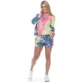thumbnail image 2 of White Mark Women's Tie Dye Loungewear Top & Shorts Set, 2 of 6