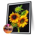 thumbnail image 1 of Cuadros Decorativos Kit de pintura de diamante 5D girasol taladro redondo completo DIY arte de la pared manualidades mosaico Tmvgtek embutido en tela, 1 of 9