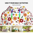 thumbnail image 4 of Lsque Oriental Cuisine Pattern Casual Women's Hoodie,Hooded Sweatshirt with Kangaroo Pocket,Pullover Hoodie with Eye-catching Drawstrings-X-Large, 4 of 7