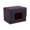 thumbnail image 1 of Caja para guardar mazos de cartas, de piel sintética, con capacidad para 100 cartas, caja para guardar mazos Negro, 1 of 8