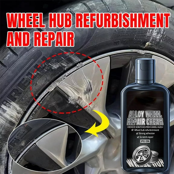Car Wheel Polishing Paste Scratch Remover, Dull Oxide Wheel Revitalizer, High-Gloss Brightening And Protective Barrier Creation For All Wheel Materials And Finishes