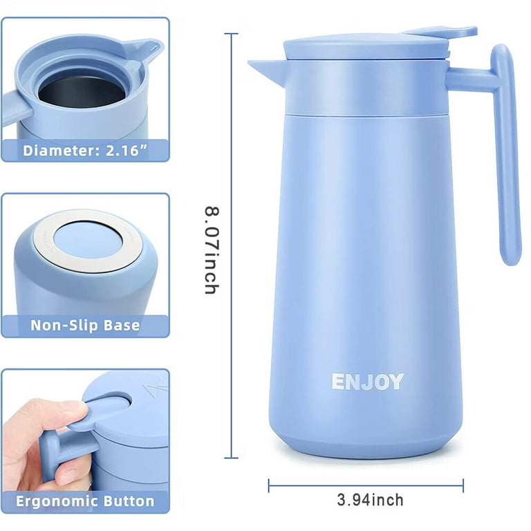 Thermal Coffee Carafe Thermos Pot Home Kitchen Thermal Pitcher Stainless  Steel Insulation Kettle Vacuum Flasks Tea Coffee Pot Water Jug 860ml for
