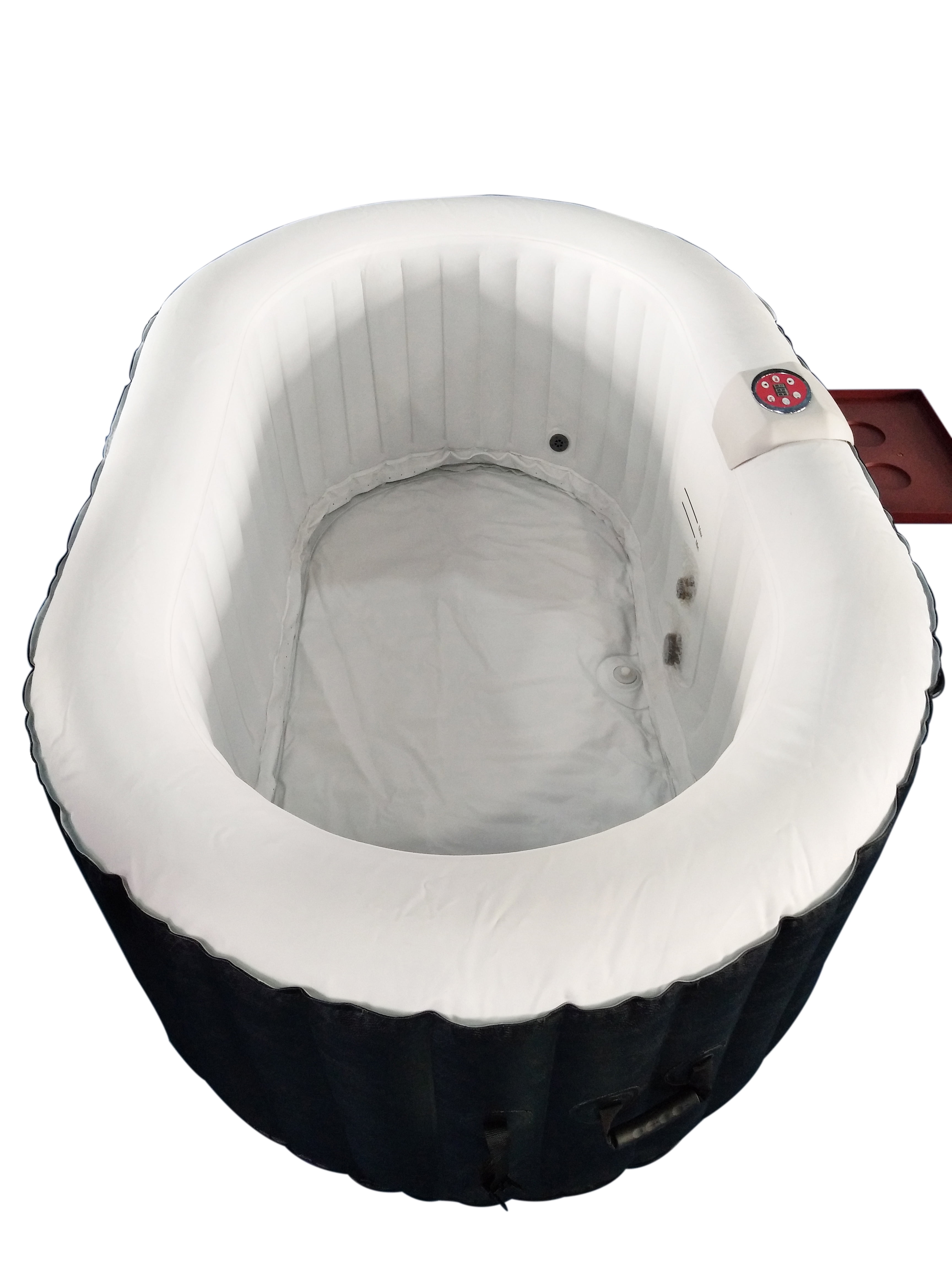 ALEKO 2 Person 100 Jets Outdoor Inflatable Hot Tub Spa with Drink Tray and Cover