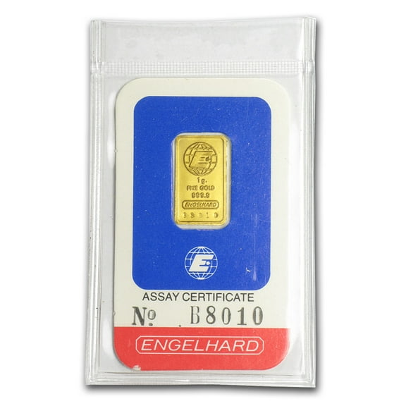 1 gram Gold Bar - Engelhard (In Assay)