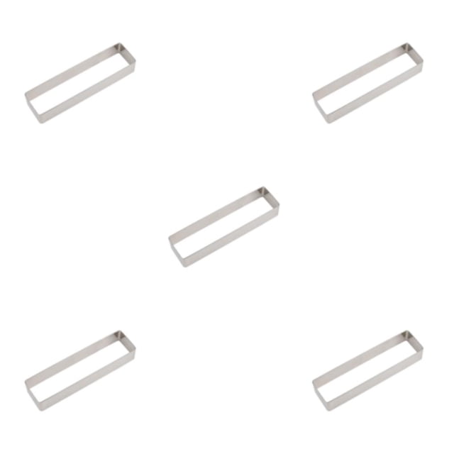 Guardoinrt Ensemble de Biscuits Rectangulaires en Acier Inoxydable à Grand Application Anti-Rouille Formes Rectangulaires Longues Carrées Moyennes 5ensemble
