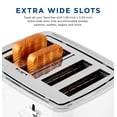 thumbnail image 3 of Toaster GE 4 Slice 1500W Wide Slots 7 Shades White, 3 of 8