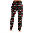 thumbnail image 3 of Fabrcox S-3xl Joggers Oversized Women's Pajama Pants Heart Printed Drawstring Pajama Pants with Pockets Casual Trendy Cozy Sleepwear Bottoms Black M, 3 of 4