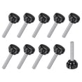 thumbnail image 1 of Juego de 10 perillas de sujeción estriadas, tornillo de cabeza de hombre M8x35mm, acero al carbono para industrial, máquina, 1 of 1