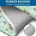 thumbnail image 4 of Green Highland Cow Flower Pattern Bathroom Rugs Sets 3 Piece,Toilet Cover Set,Absorbent Non Slip Bathroom Mats Sets with U-Shaped Contour Rug Toilet Rug Set, 4 of 5