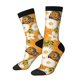 thumbnail image 1 of Balery White Floral and Butterflies Calcetas Largas con Estampado para Hombre y Mujer – Suaves y Transpirables, Talla Única (US 5-11), 1 of 6