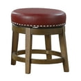 thumbnail image 2 of OakvillePark Muny Round Swivel Dining Height Stool (Set of 2), Red, 2 of 4