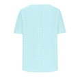 thumbnail image 4 of Womens Plus-Size Tops Summer Short Sleeve V Neck Eyelet Shirts, 4 of 7