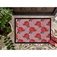 thumbnail image 3 of Watercolor Red Roses and Polkadots Doormat 18x27, 3 of 4