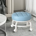 thumbnail image 6 of Low Height Rolling Stool with Wheels Heavy Duty Rolling Stools 360 Degree Rotating for Home Cleaning Garage Fix Stool Outdoor Office Working Flooring Cleaning (Blue), 6 of 8