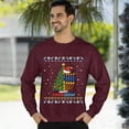 thumbnail image 3 of Christmas Sweatshirt, Happy Chrismukkah Ugly Sweater Holiday Sweatshirt, Unique Hanukkah & Christmas Sweatshirt, Witty Menorah & Tree Gift for Women & Men, 3 of 5