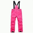 thumbnail image 5 of HCNTES Kids Waterproof Snow Bibs Toddler Boys Girls Ski Pants with Adjustable Shoulder Straps Warm Winter Wear(Pink,M), 5 of 7