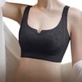 thumbnail image 2 of ZNQHFRE Women’s Wireless Adjustable Anti‑Sagging Bra, Lace Comfy Lifting Underwear For Small Breast Black 34, 2 of 5