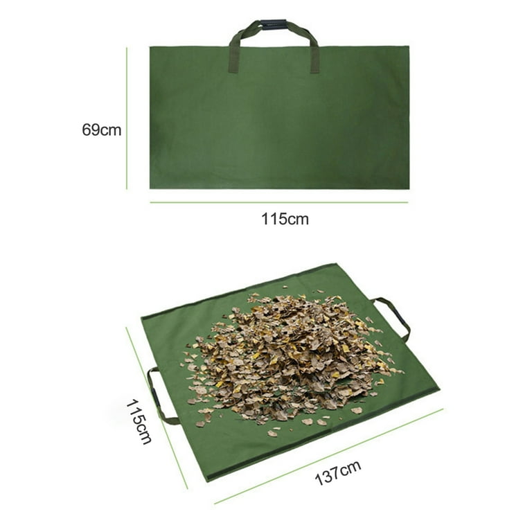 Leaf Bag For Collecting Leaves Gardening Bag Leaf Bag Garden Lawn Yard  Waste Tarp Container Garden Waste Basket Heavy Duty Canvas Fabric Yard  Waste