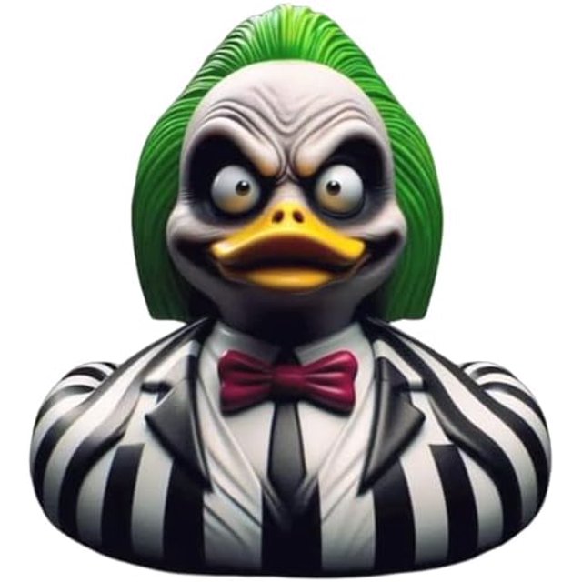 Pato de personaje de película de terror clásico, patos de película de terror de Halloween en 3D, figuras de terror hechas a mano, pato de Halloween, para adornos de escritorio para el hogar, accesorio