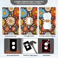 thumbnail image 3 of Yayeee Blank Wall Plate Cover 1-Gang 4.5"x2.7" Home Unused Decorative Outlet, Blooming Flowers, 3 of 7